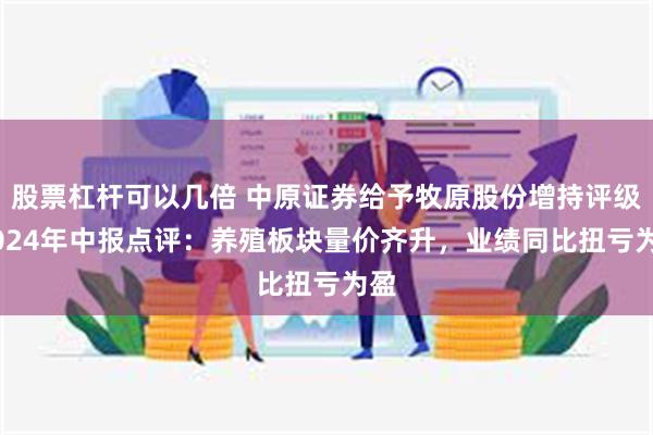 股票杠杆可以几倍 中原证券给予牧原股份增持评级 2024年中报点评：养殖板块量价齐升，业绩同比扭亏为盈